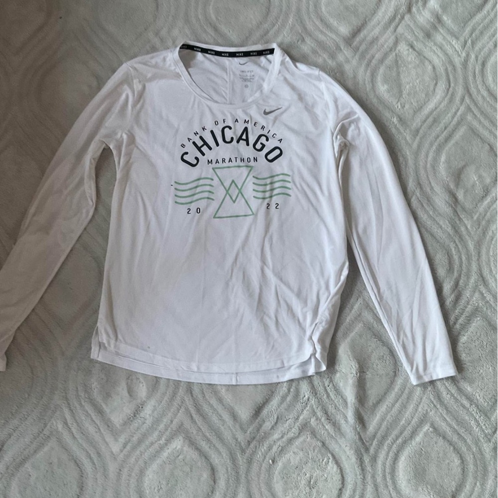 Nike Dri-FIT White Long Sleeve Shirt